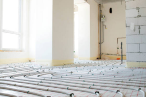 On-Site Residential Underfloor Heating Installation – Professional Hydronic Piping Layout