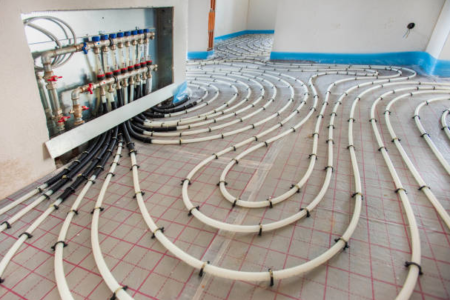 On-Site Installation Service for Hydronic Underfloor Heating (Manifold & Piping System)